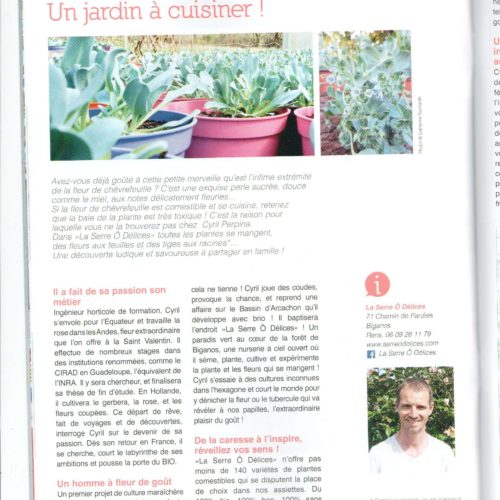 La Serre ô délices dans le bouch'B de mai juin 2017 La Serre ô délices dans le bouch'B de mai juin 2017